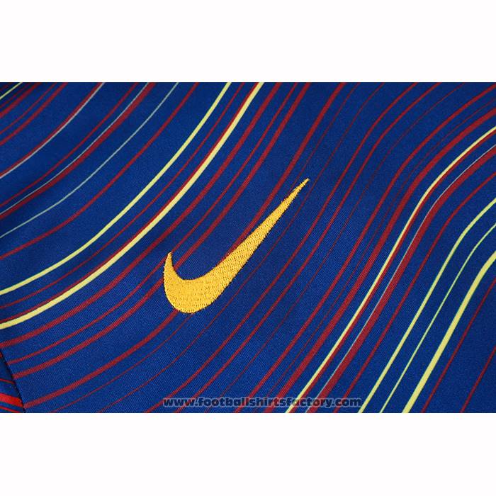 Tracksuit Barcelona Short Sleeve 2025-2026 Blue Yellow - Shorts